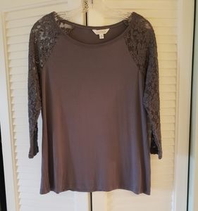 Charming Charlie grey top like new